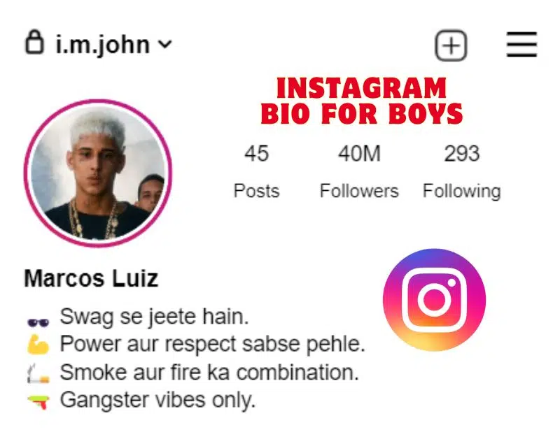 Instagram Bio for Boys